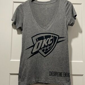 Gray OKC V-Neck T-Shirt